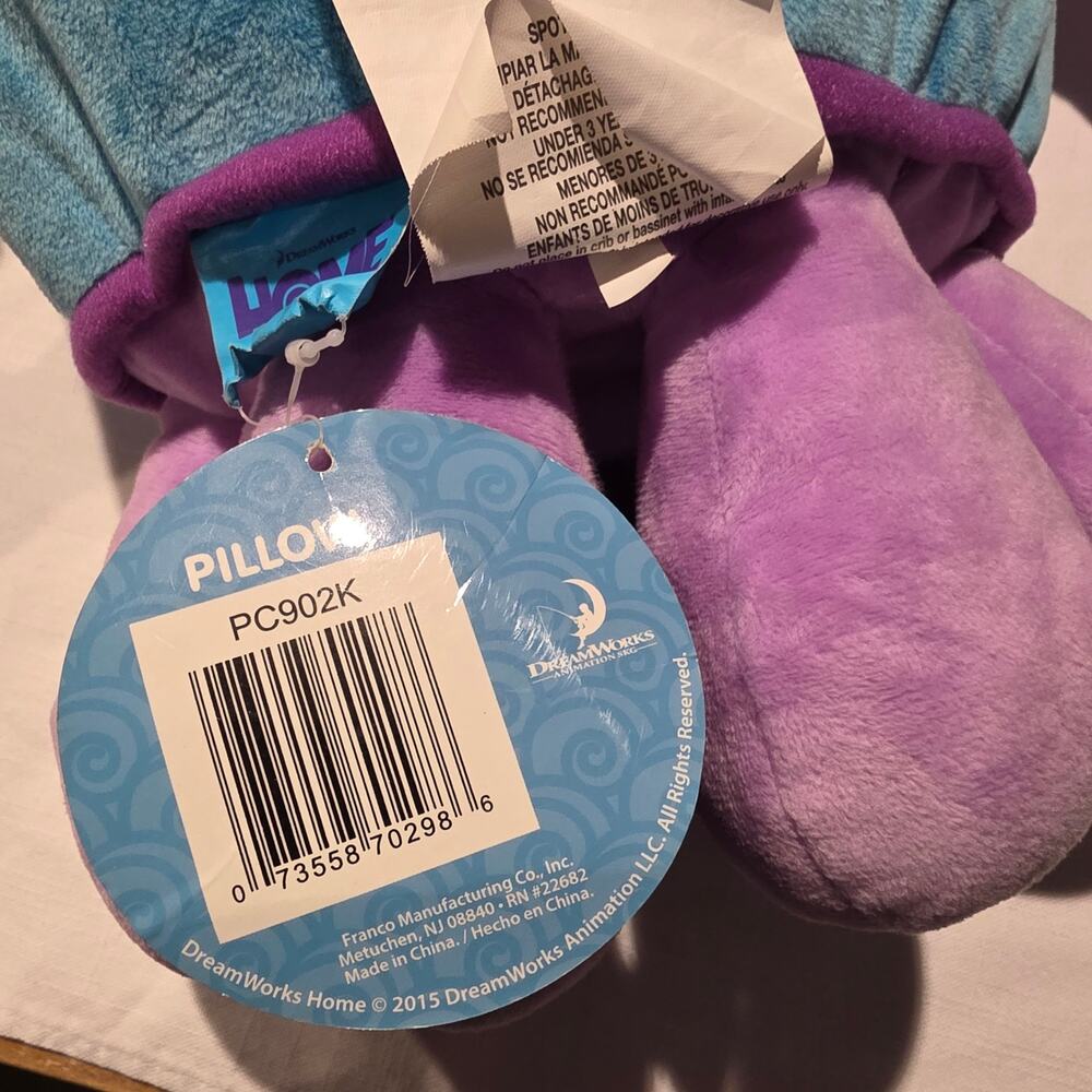 NWT Dreamworks Home Oh Boov Purple Alien New with Tag Plush 18" Stuffed Toy - Picture 9 of 9